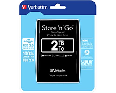 VERBATIM Vanjski tvrdi disk Store'n'Go, 2 TB, 2.5", USB 3.0, crni